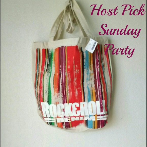 Rock & Roll Denim Handbags - SOLD 🔥3/$15 Host Pick Rock n Roll Denim Bag